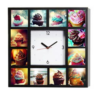 Cupcake Beautiful Yum Big Clock in Fall Summer Winter Spring. Only 250 produced